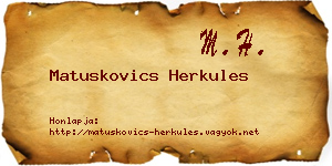 Matuskovics Herkules névjegykártya